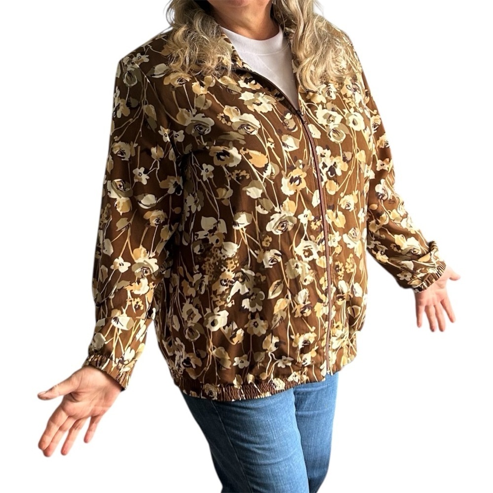 Blair Brown Floral Floral Lightweight Jacket